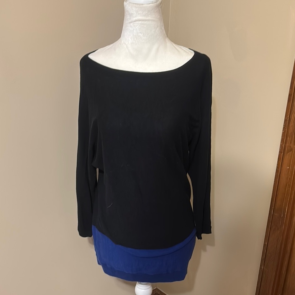 Talbots Black and Blue Women's Top